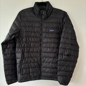 Patagonia Men’s Down Sweater Jacket Black Puffer Zip-Up Size M Medium